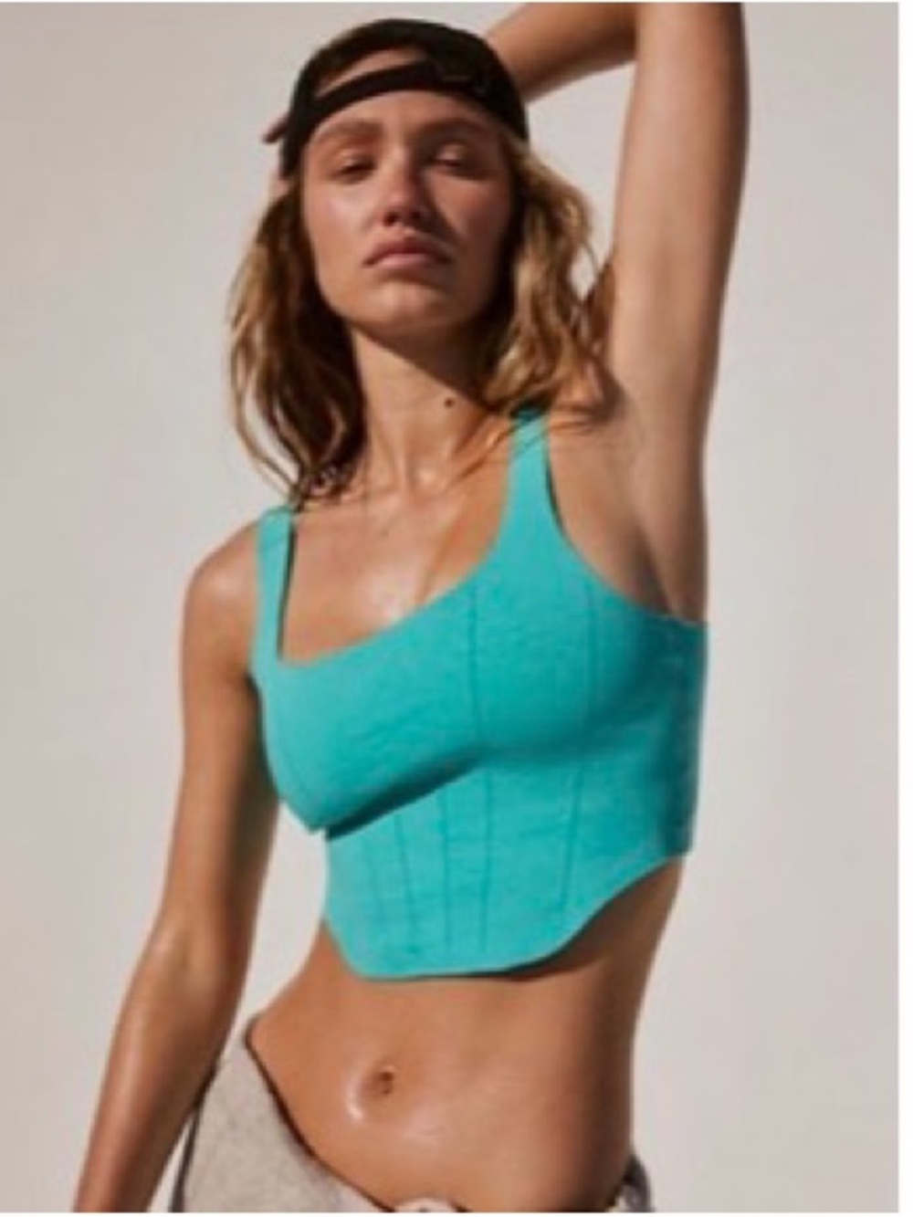 Altar'd State Teal Cropped Tank